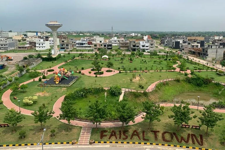 Aerial view of Faisal Town – Islamabad